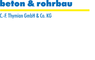 Logo: beton & rohrbau C-F. Thymian GmbH & C0. Kg